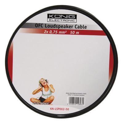 König KN-LSP02R-50 Luidsprekerkabel Op Rol 2x 0.75 Mm² 50.0 M Transparant König KN-LSP02R-50 Luidsprekerkabel Op Rol 2x 0.75 Mm² 50.0 M Transparant