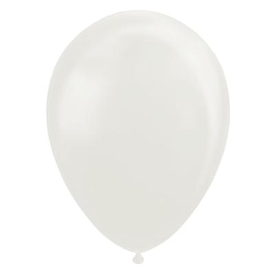 Globos Ballonnen pearl wit 30cm, 10st.