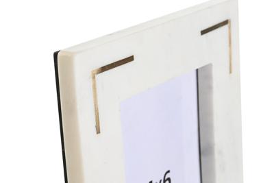 Fotolijsten Home ESPRIT Wit Gouden Blik Marmer Natuurlijk Shabby Chic 20 x 2 x 25 cm