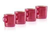 LE CREUSET - Aardewerk - Mok 0,35l s/4 Metallic Rood - thumbnail