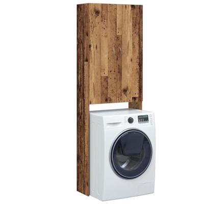 VidaXL Wasmachinekast 64x25,5x190 cm oud houtkleurig