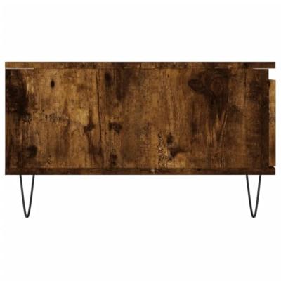 Salontafel 90x60x35 cm bewerkt hout gerookt eikenkleurig