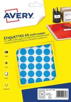 Etiket Avery A5 papier rond 15mm BLAUW 960 stuks 96 per vel - thumbnail