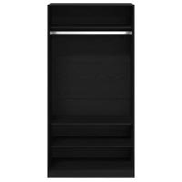 Kledingkast Zwart eiken 100 x 50 x 200 cm Bewerkt hout - thumbnail