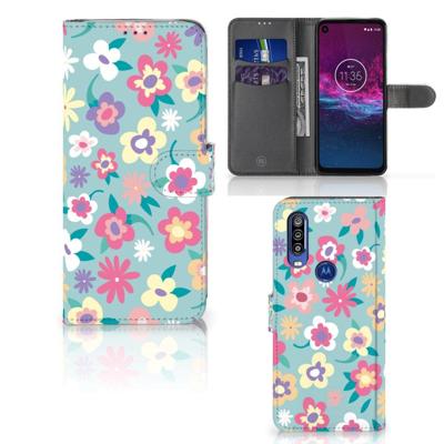 Motorola One Action Hoesje Flower Power Motorola One Action Hoesje Flower Power