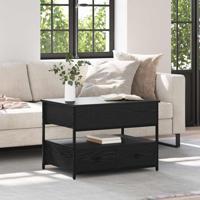 Koffietafel met lade Zwart eiken 70x50x50cm Geengineerd hout - thumbnail