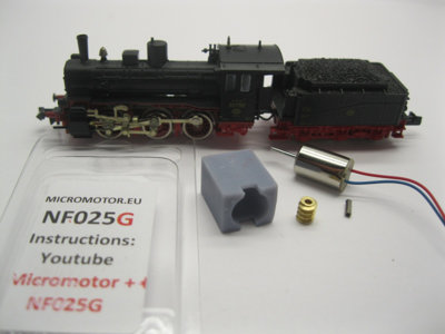 micromotor NF025G N ombouwset voor Fleischmann BR 53.3 DRG , KPEV G4