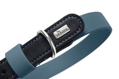 HUNTER Hondenhalsband Wolmar, rookblauw/zwart, Maat: 65 HUNTER Hondenhalsband Wolmar, rookblauw/zwart, Maat: 65