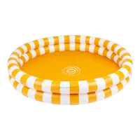 Swim Essentials Kinder Zwembad Geel Wit Gestreept 100 cm - thumbnail