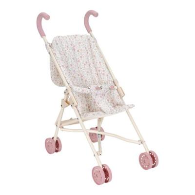 Little Dutch witte poppenbuggy met bloemen- en vlinderpatroon