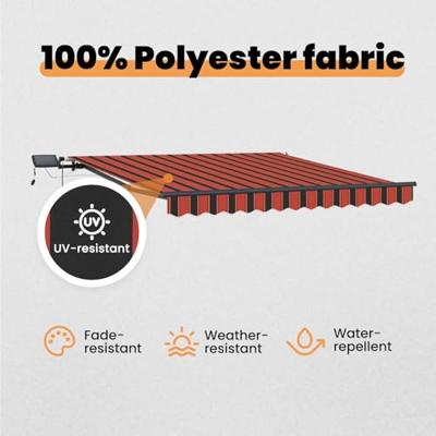 VidaXL Inklapbaar zonnescherm rood en zwart 350 x 250 cm stof