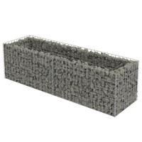 Gabion plantenbak verhoogd 180x50x50 cm gegalvaniseerd staal - thumbnail
