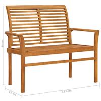 Tuinbank 112 cm massief teakhout - thumbnail