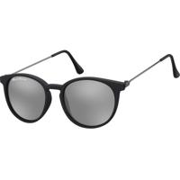 Zonnebril montana revo rond spiegelglas mat zwart - thumbnail