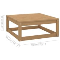 10-delige Loungeset massief grenenhout honingbruin - thumbnail