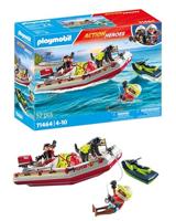 Playmobil 71464 Action Heroes Brandweerboot met Waterscooter - thumbnail