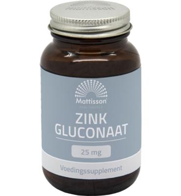 Mattisson HealthStyle Zink Gluconaat 25mg