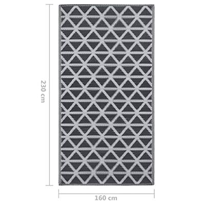 VidaXL Buitenkleed arakil 160x230 cm pp zwart VidaXL Buitenkleed arakil 160x230 cm pp zwart
