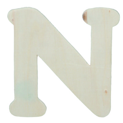 Darice • uitgesneden houten letter n 10,8cmx5mm