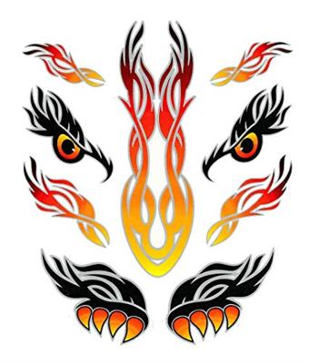 Stickerset tribal ogen Eyes tribal sticker