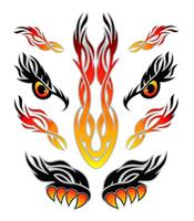 Stickerset tribal ogen Eyes tribal sticker - thumbnail