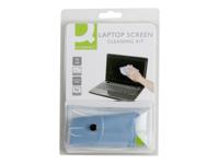 Q-CONNECT reinigingsspray, voor scherm en toetsenbord, inclusief doek, 25 ml - thumbnail