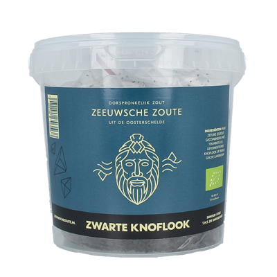 Zeeuwsche Zoute Zout met zwarte knoflook bio 1 Kilogram Zeeuwsche Zoute Zout met zwarte knoflook bio 1 Kilogram