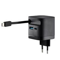 Intenso Intenso Power Adapter W65ACIC GaN black USB-oplader 65 W 1x USB-C Quick Charge 4.0 Zwart Thuis - thumbnail