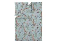 LIVARNO Satijnen dekbedovertrek 140 x 200 cm (Bloemen/mint) - thumbnail