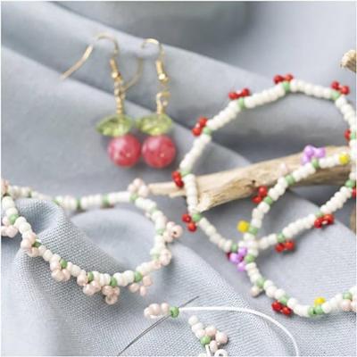 Creativ Company Mini hobbyset sieraden, elastische armband en oorbel, 1 doos - thumbnail