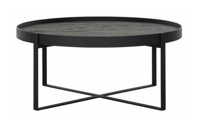 DTP Home Salontafel 'Pluto' Teakhout, 80cm, kleur Zwart DTP Home Salontafel 'Pluto' Teakhout, 80cm, kleur Zwart