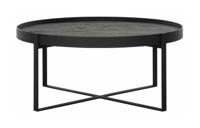 DTP Home Salontafel 'Pluto' Teakhout, 80cm, kleur Zwart - thumbnail