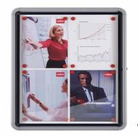 Nobo Premium Plus buitenvitrine, draaideur met slot, magnetisch, 9 x A4 - thumbnail