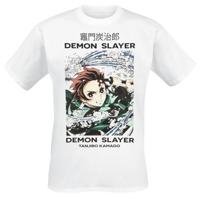 T-Shirt met Korte Mouwen Demon Slayer Whirlpool Wit Unisex - Maat: L - thumbnail