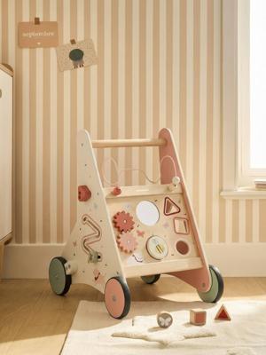 Loopwagen met remmen GREEN FOREST van FSC®-hout rood Loopwagen met remmen GREEN FOREST van FSC®-hout rood