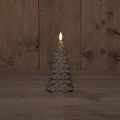 B.O.T. 3D Wick Taupe Christmas Tree Wax 9,5X20 cm - Annas collection