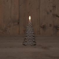 B.O.T. 3D Wick Taupe Christmas Tree Wax 9,5X20 cm Anna's Collection - Annas collection - thumbnail