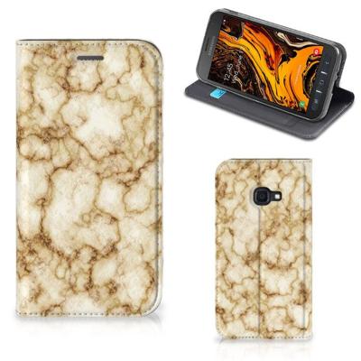 Samsung Galaxy Xcover 4s | Standcase | Marmer Goud