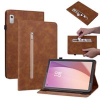 Lunso - Lenovo Tab M9 (9 inch) - Luxe Bookcase hoes - Bruin - thumbnail
