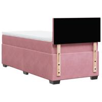 Boxspring met matras fluweel roze 100x200 cm - thumbnail