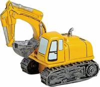 Spaarpot graafmachine van poly, B18 x D11 x H16 cm - thumbnail