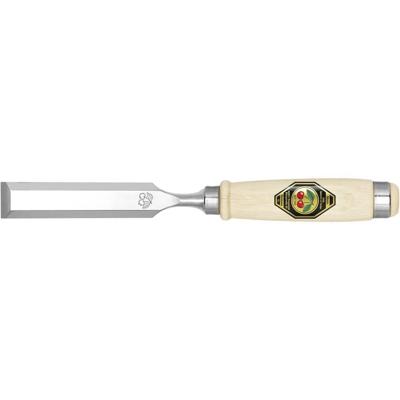 Steekbeitel snedeb. 14mm + 2 stalen klemgereedsch. heft van wit beukenhout Ulm v
