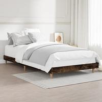 Bedframe zonder matras hout gerookt eikenkleurig 90x190 cm - thumbnail