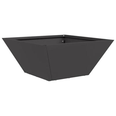 VidaXL Tuin bloempot 5 pcs zwart 35 x 35 x 15 cm koudgewalst staal
