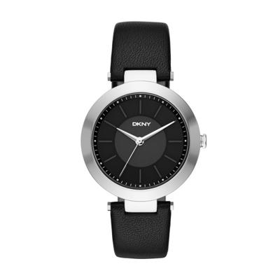 Horlogeband DKNY NY2465 Leder Zwart 9mm