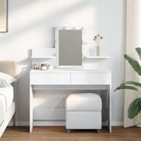 Kaptafel met LED-verlichting 100x40x130 cm wit - thumbnail