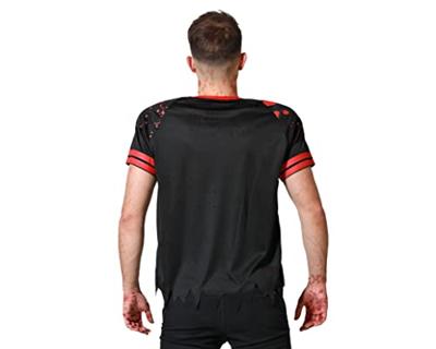 Kostuums voor Volwassenen Zwart Bloederig Rugby (1 Onderdelen) Maat M/L