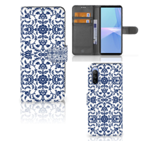 Sony Xperia 10 III Hoesje Flower Blue - thumbnail