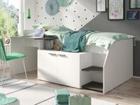 Samengesteld bed MULTANA 90x200 cm wit/grafiet - thumbnail