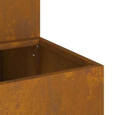 VidaXL Tuin bloempot roestig 100 x 60 x 45 cm cortenstaal